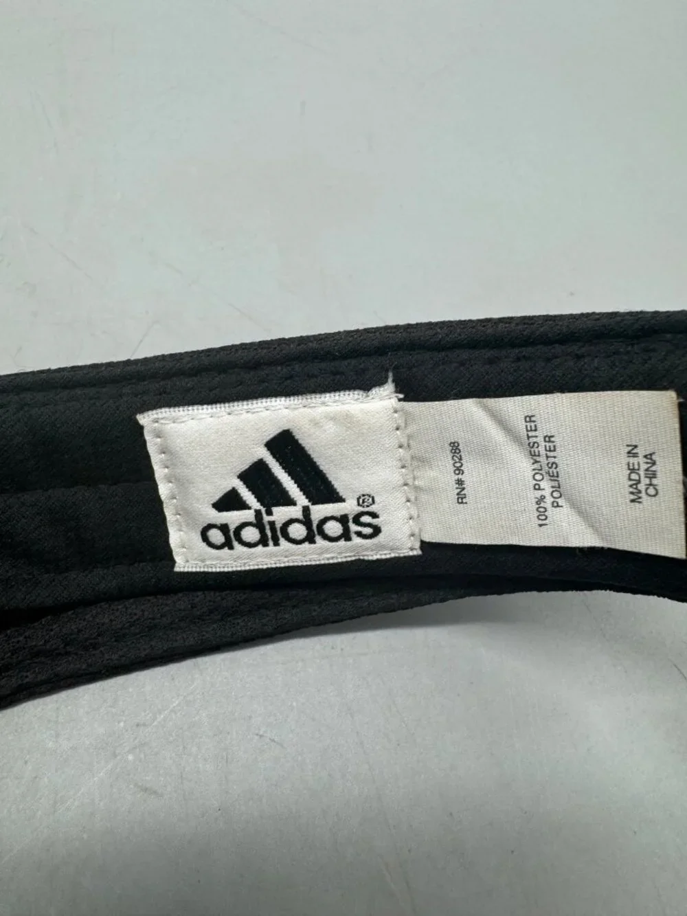 Adidas Black Climalite Sports Visor Cap Made In China Adjustable Polyester READ